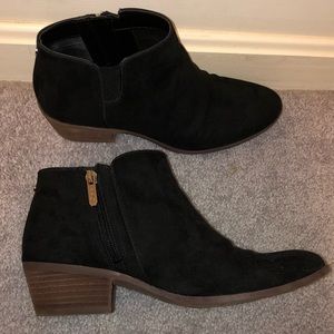Black velvet boots